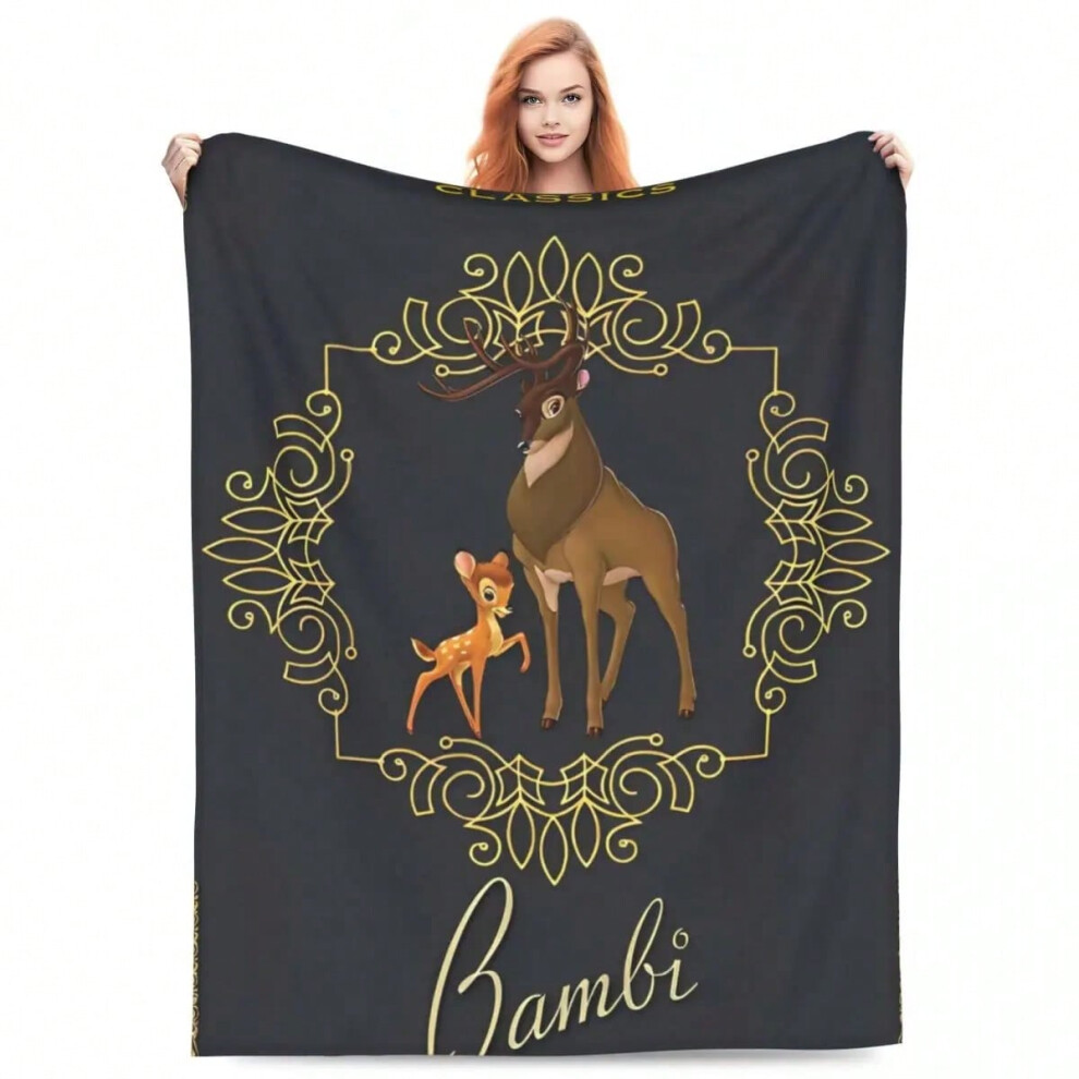 (7, 76x102cm) Bambi Cartoon Blanket Airplane Travel Flannel Throw Blanket For Couch Bed Soft Warm Custom DIY Quality Bedspread Gift-image-OPC-PJH7DNF-NEW