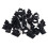 100 Pcs Adjustable Nylon Cable Clips 8x10mm Black Self Adhesive Clamp 4