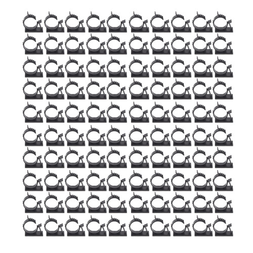 100 Pcs Adjustable Nylon Cable Clips 8x10mm Black Self Adhesive Clamp 1