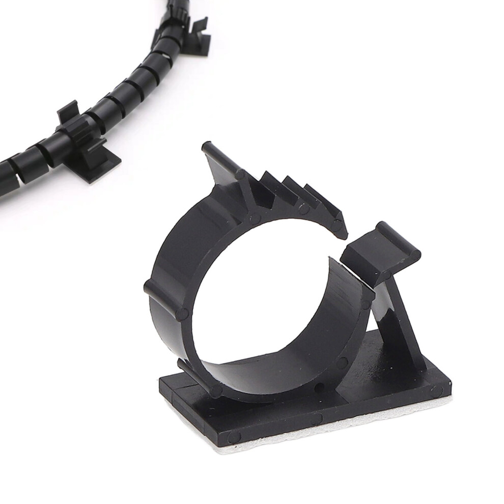 100 Pcs Adjustable Nylon Cable Clips 8X10mm Black Self Adhesive Clamp 9391338460859