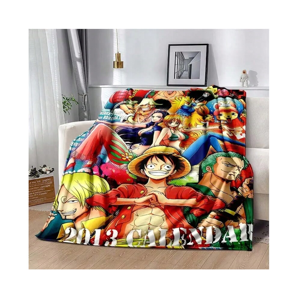 (25, 180x230cm) One Piece Cartoon Anime Throws Blanket Kid Super Soft Cute Blankt for Travel Couch Sofa Picnic Bed Flannel Blanket Birthday Gift-image-OPC-PJH7GWR-NEW