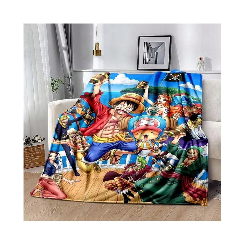 (8, 150x200cm) One Piece Cartoon Anime Throws Blanket Kid Super Soft Cute Blankt for Travel Couch Sofa Picnic Bed Flannel Blanket Birthday Gift-image-OPC-PJH7H6V-NEW