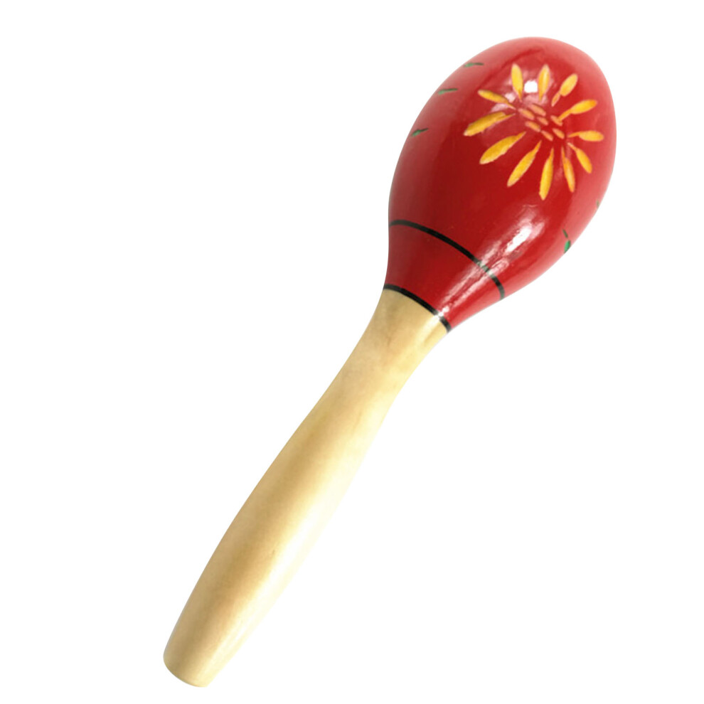 Bright Red Wooden Maracas for Kids Handcrafted Musical Instruments for Parties