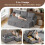 Sofa Bed, L-Shaped Sofa Couch with USB & Type-C Ports 6