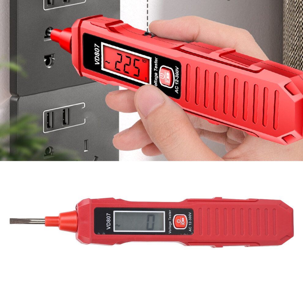 Non Contact Voltage Tester Vd807 Digital Display Sound Light Alarm 12-300V 8391338468634