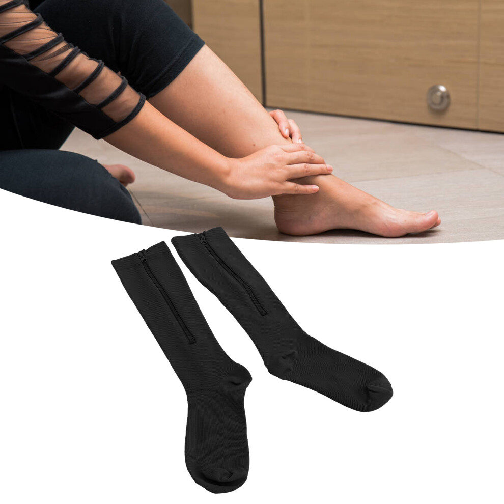 Zipper Compression Socks 15-20mmHg Closed Toe WomenXXL