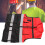 Safety Reflective Work Vest Free Size Red & Black Zipper Front 15
