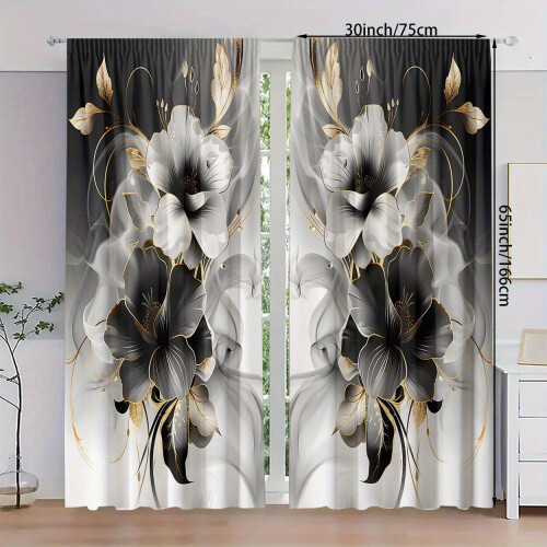 Retrokuvioinen ulkoverho, 2PC-180X180cm/71X71in