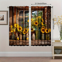 Klassiset sisäikkunaverhot, 132*160cm/52*63in.【2 kpl】