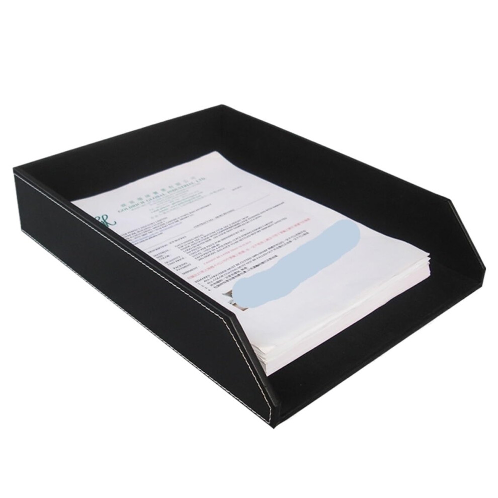 Briefablagen Desktop Document Organizer System For A4 Papers Black - Office Desk Accessories, Home Use-image-OPC-PJH7KCJ-NEW