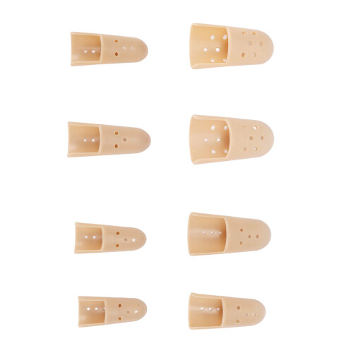 8 Stück Kunststoff-Finger-Schienen, hautfarben, Größe: Std 2
