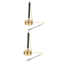 Telescopic Glockenspiel Set Of 2 For Meditation Temple Buddhist Ritual Utensils Wooden Fish 15x5.2x5.2 Cm Gold Silver