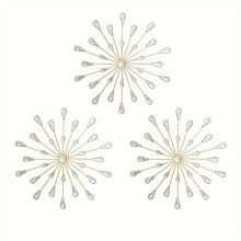 Wanddekoration „Sunbeam“ aus Metallkristall, Gold