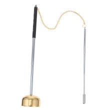 Telescopic Glockenspiel Wooden Fish Utensil For Buddhist Temple Accessories Silver 15 X 5.2 X 5.2 Cm Hand Bells 1 Piece