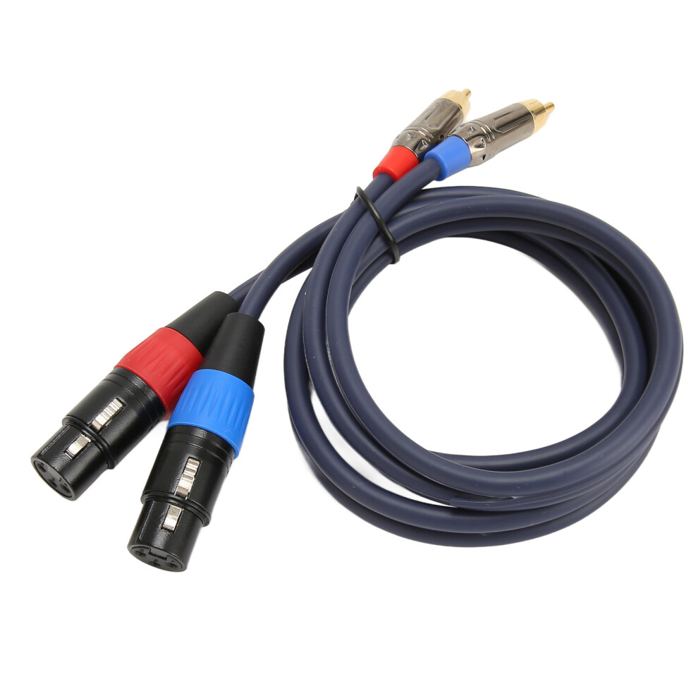 Professional 2M Dual Xlr To Rca Cable With 24K Plated Connectors Gold 8251338484570