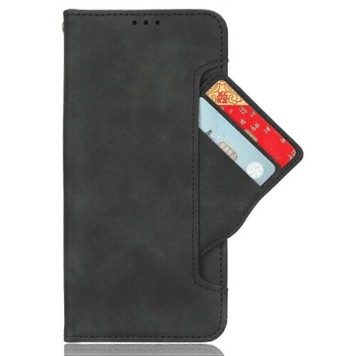 For Honor Magic7 Pro 5G Leather Case Phone Wallet Cover with Multiple Card Slots - Black 1