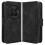 For Honor Magic7 Pro 5G Leather Case Phone Wallet Cover with Multiple Card Slots - Black 1