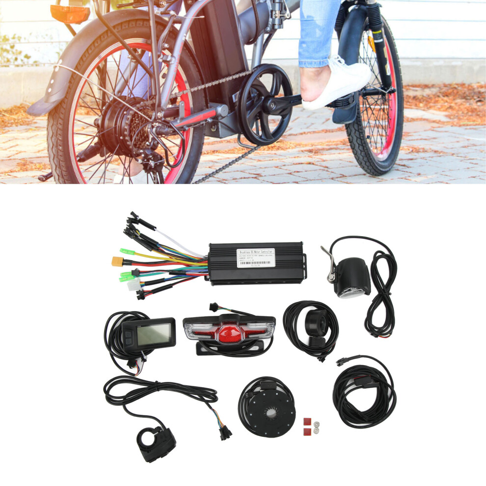 Elektrisches Fahrrad 30A 24V 36V 48V 3-Modi Controller EN05 Panel Mit Front- Und RüCklicht, Daumen-Gashebel FüR 750W‑1000W Motor-image