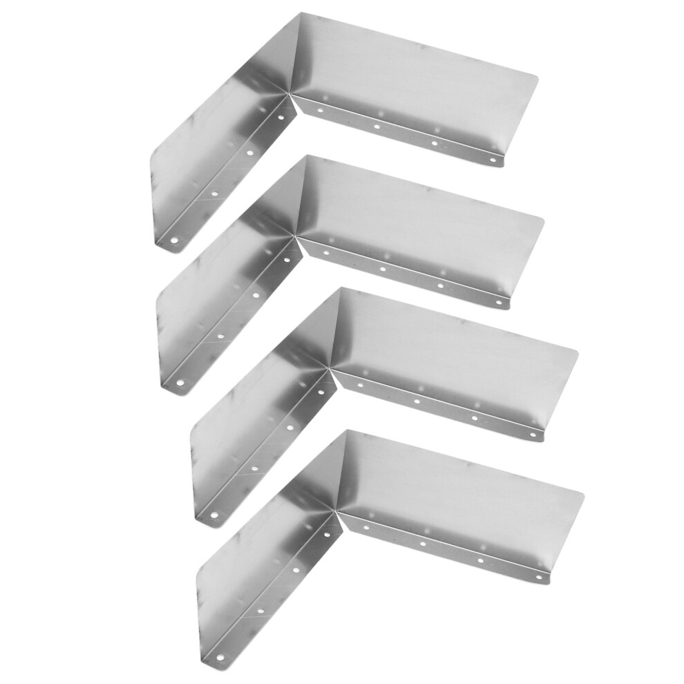 4Pcs Aluminum Gutter Valley Splash Guards Rain Gutter Roof Guards 4631338487735