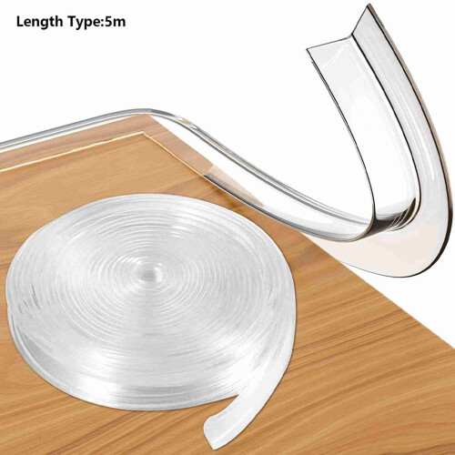 Clear Table Corner Guards - 5m, 10mm, Transparent 1