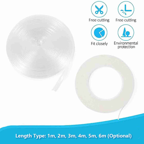 Clear Table Corner Guards - 5m, 10mm, Transparent 2