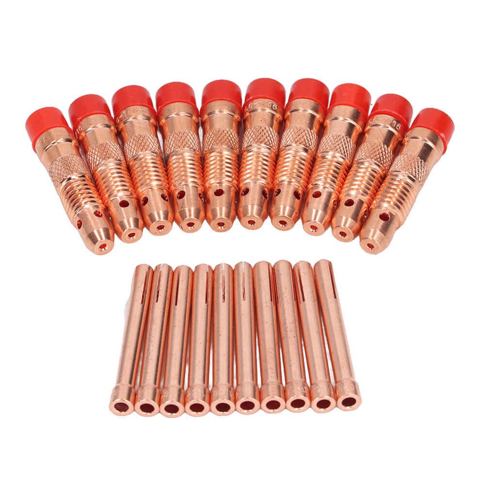 10Pcs Copper Tig Collets & Torch Fittings For Wp17 Wp18 Wp26 Welding 8771338490291