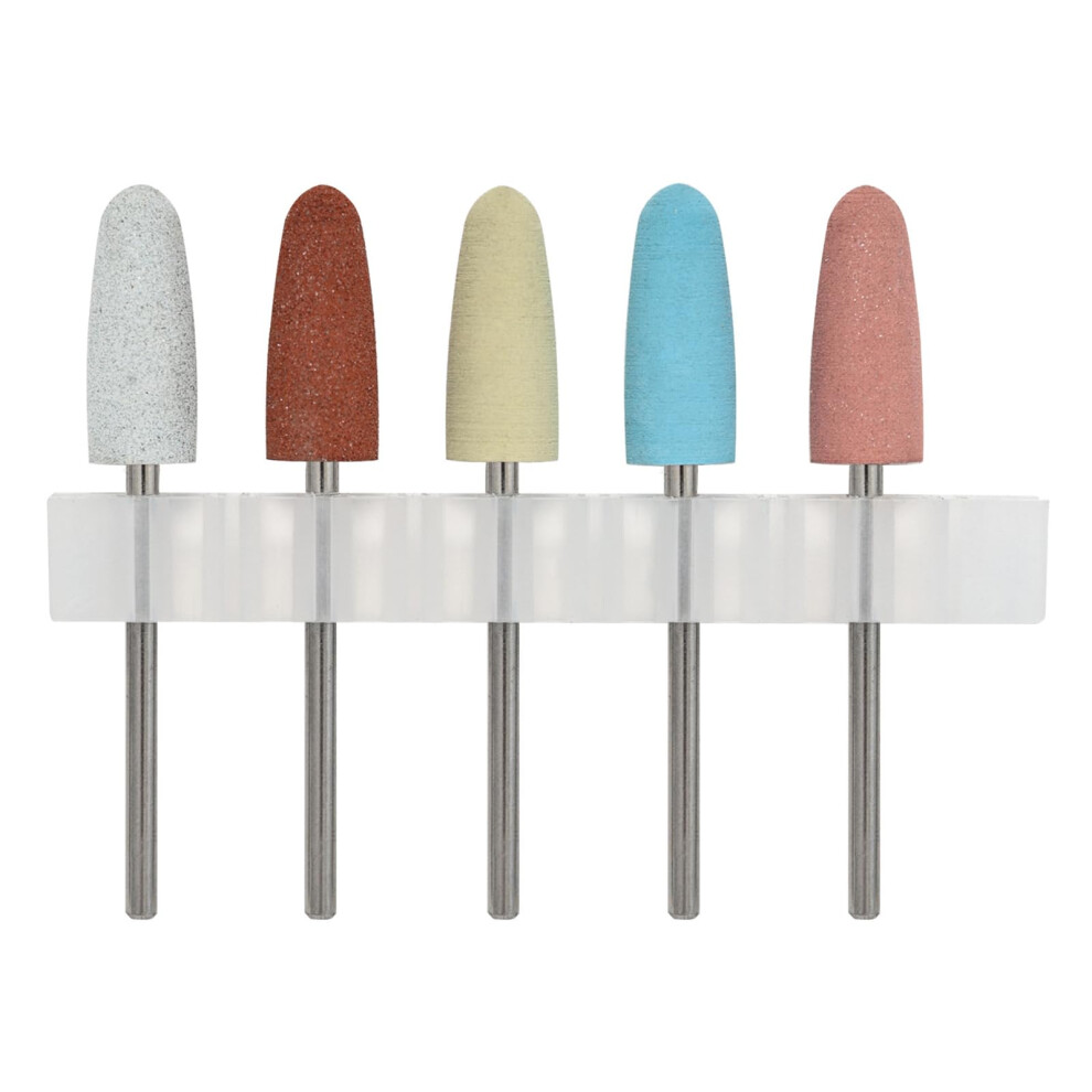 5pcs Silicone Nail Drill Bit Set For Gel Nail Art Manicure And Nail Sanding Compatible With Electric Nail Drills