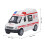 Pull Back roter Krankenwagen 14x6x7.5cm, 140mAh AG13 6