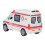 Pull Back roter Krankenwagen 14x6x7.5cm, 140mAh AG13 14