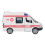 Pull Back roter Krankenwagen 14x6x7.5cm, 140mAh AG13 12