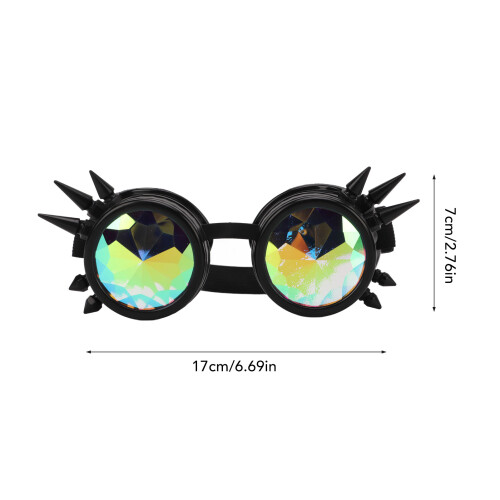 Steampunk-Goggles PC/ABS elastisches Band Einheitsgröße Schwarz 2