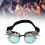 Retro Kaleidoscope Rave Steampunk Goggles Silver PC ABS Elastic Band 16