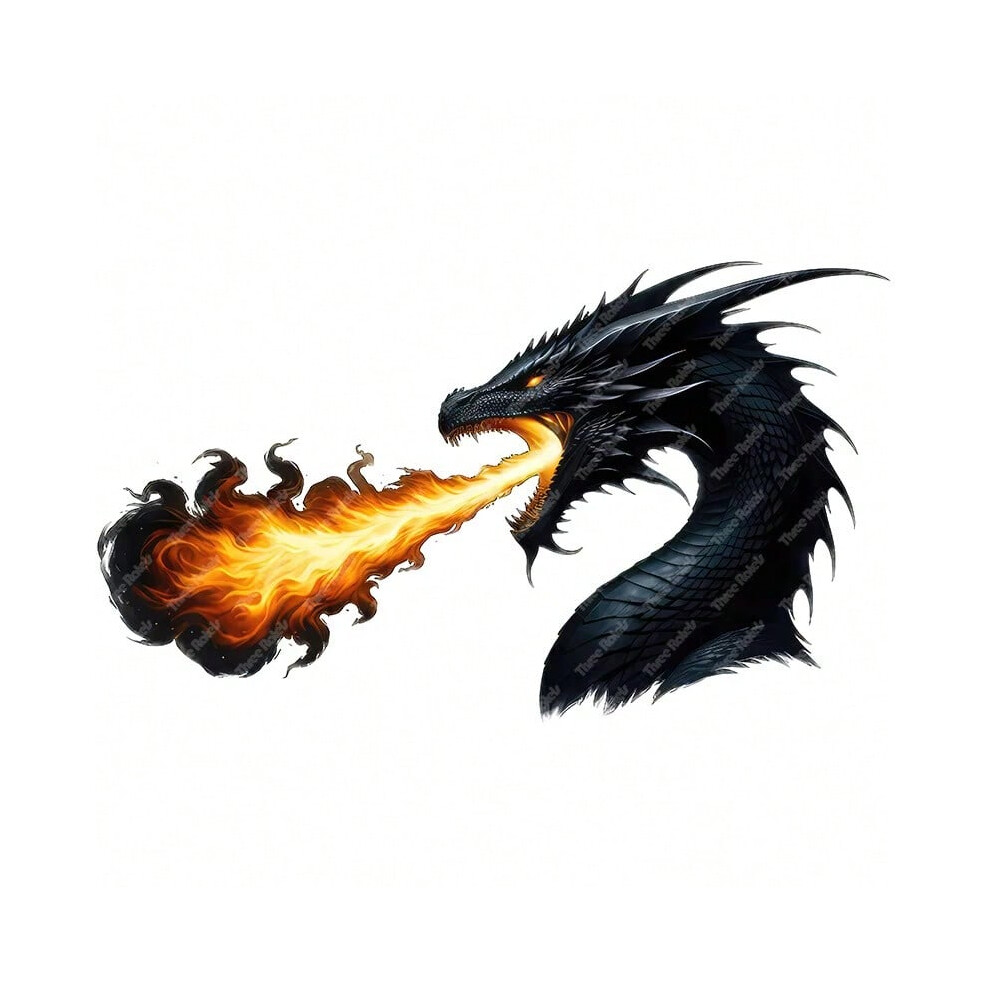 (Q67-8, 20cm(7.87 inch)) Three Ratels Cool Black Dragon Stickers Wall Stickers IPAD decals Personalized Car Stickers-image-OPC-PJH7SSD-NEW