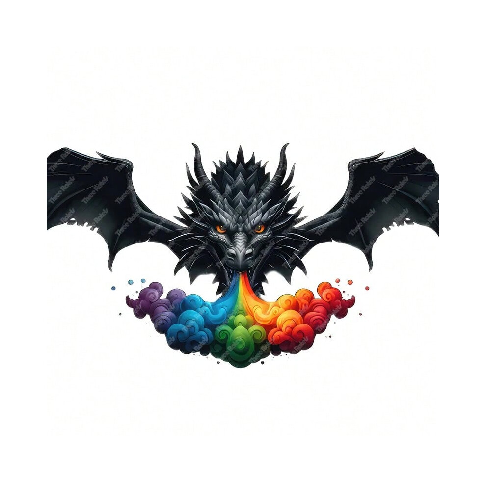 (Q67-23, 40cm(15.75 inch)) Three Ratels Cool Black Dragon Stickers Wall Stickers IPAD decals Personalized Car Stickers-image-OPC-PJH7STW-NEW