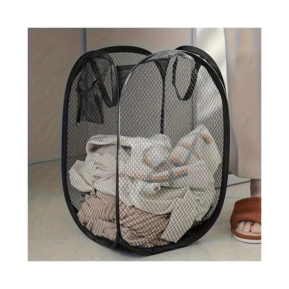 Panier à linge extra large en maille avec poignées – Panier à linge pliable de grande capacité