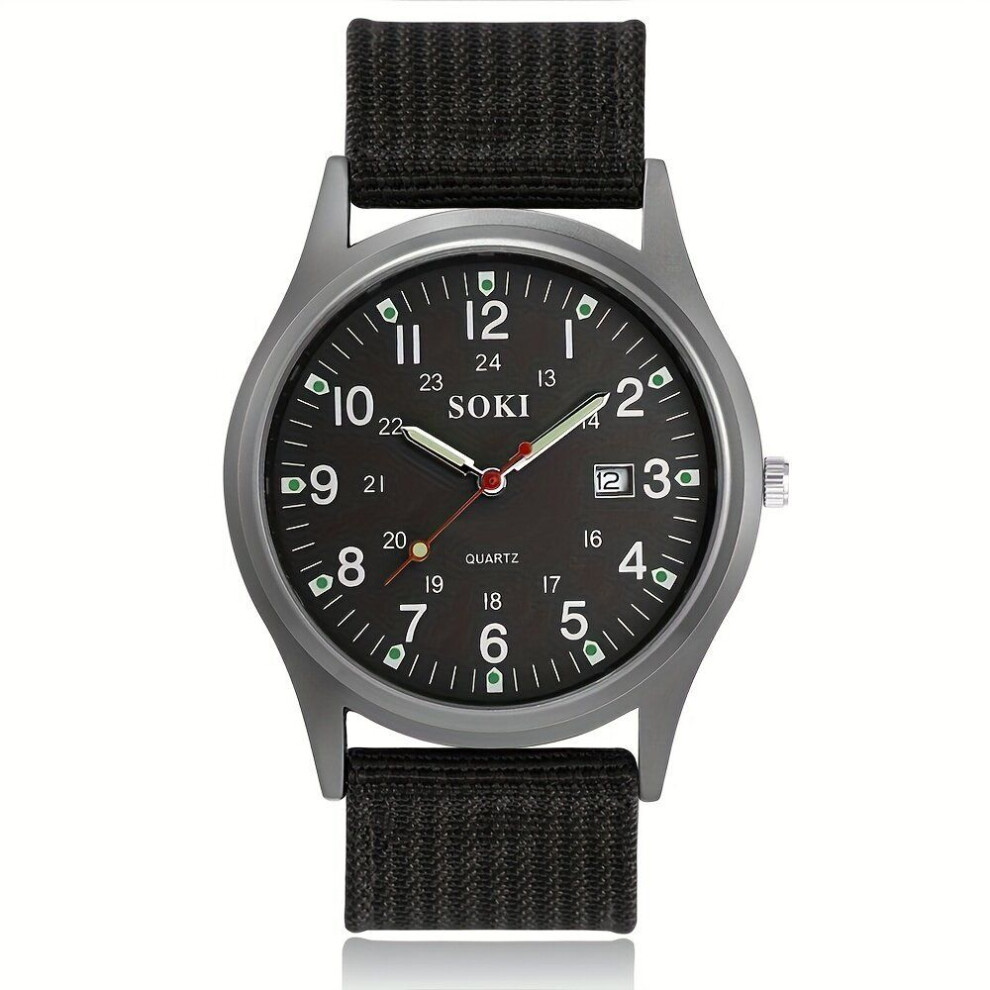 Montre de sport tendance pour homme SOKI, bracelet en nylon, montre à quartz, idée cadeau, Juoda