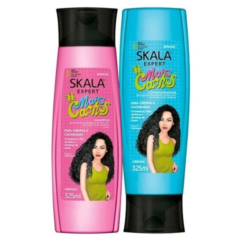 SKALA Expert Mais Cachos Shampoo and Conditioner| Hydrating and frizz control  - (Pack of 2)325ml Kit