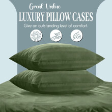 (Stripe Green Pillowcase Pack of 2) Luxury Green Bedding Set Duvet Cover Fitted Sheet