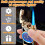 Lighter with Clock, Windproof Lighter Gas Refillable, Windproof Jet Lighter, Adjustable Inflatable Lighter with Gift Box for Men and Father Gift 3