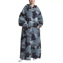 (Monster) Extra Long Fleece Oversized Hoodie Blanket Hooded Wearable Sweatshirt Winter UK