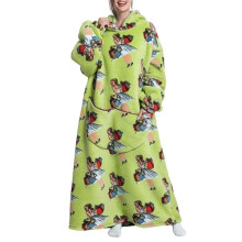 (Shopping queen) Extra Long Fleece Oversized Hoodie Blanket Hooded Wearable Sweatshirt Winter UK