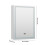 Living And Home Single-Door Bathroom Mirror Cabinet with LED Lighting 6