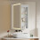 Living And Home Single-Door Bathroom Mirror Cabinet with LED Lighting 2