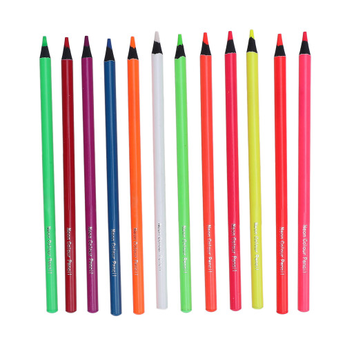 12PCS Set Neon Colored Pencils 12 Colors