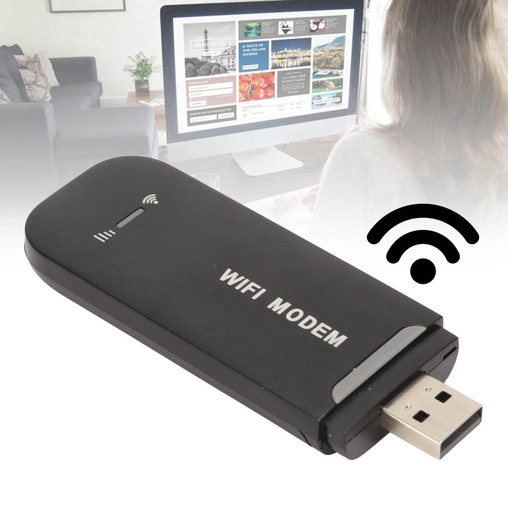 4G Wifi Router Up To 10 Users, Easy Plug & Play Hotspot Black 9421338506834