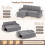 Joolihome L-Shaped Sofa Bed, Adjustable Backrest,Storage,USB 3