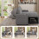 Joolihome L-Shaped Sofa Bed, Adjustable Backrest,Storage,USB 4