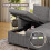 Joolihome L-Shaped Sofa Bed, Adjustable Backrest,Storage,USB 5