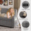 Joolihome L-Shaped Sofa Bed, Adjustable Backrest,Storage,USB 6