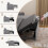 Joolihome L-Shaped Sofa Bed, Adjustable Backrest,Storage,USB 8